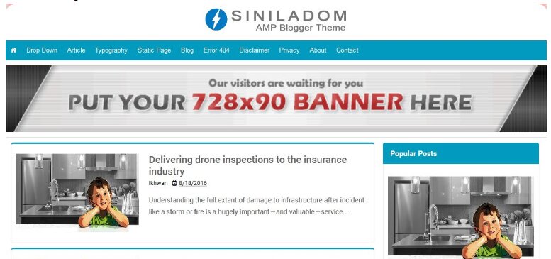 Sinildom AMP Blogger Template